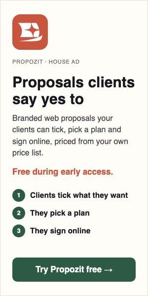 Propozit: proposals clients say yes to. Free during early access.